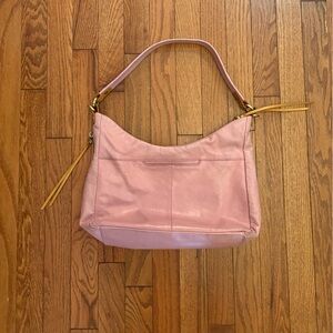 HOBO Pink Leather Shoulder Bag with Tan Accents